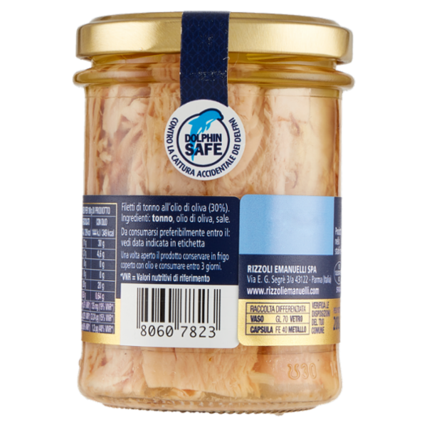 Rizzoli Filetti di Tonno all'Olio di Oliva 200 g