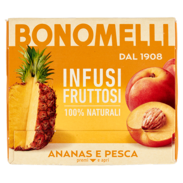 Bonomelli Infusi Fruttosi 100% Naturali Ananas e Pesca 12 Filtri 24 g