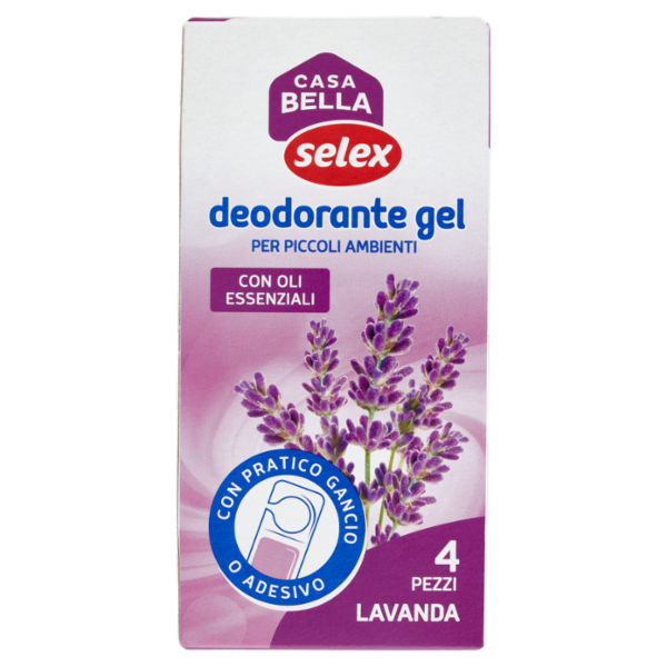 Selex Casa Bella Deodorante per Piccoli Ambienti Gel Lavanda 4 pezzi