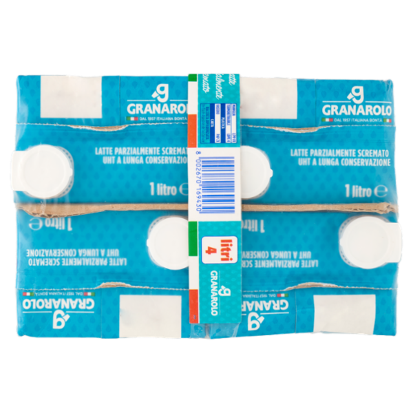 Granarolo Parzialmente Scremato UHT a Lunga Conservazione 4 x 1 litro