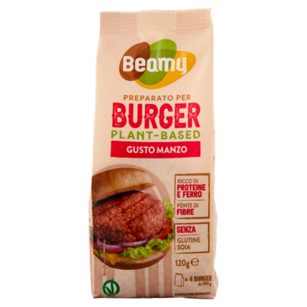 Beamy Preparato per Burger Plant-Based Gusto Manzo 120 g