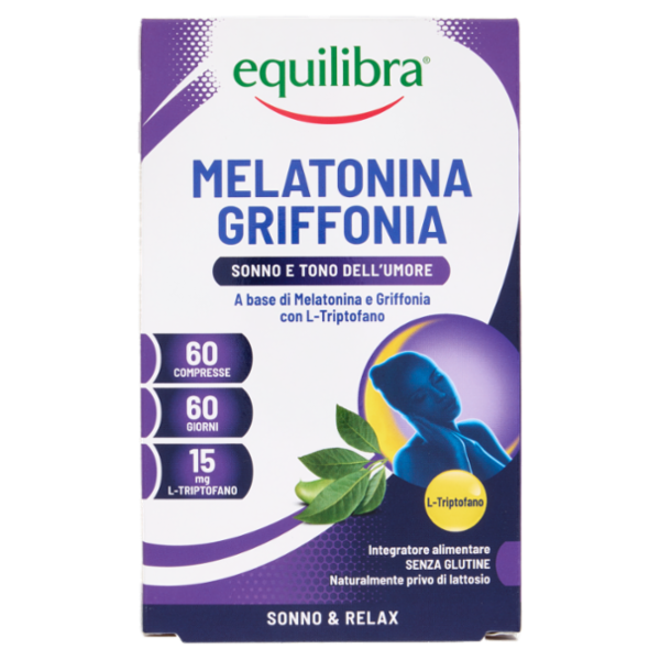 equilibra Melatonina Griffonia Sonno e Tono dell'Umore 60 Compresse 4,8 g