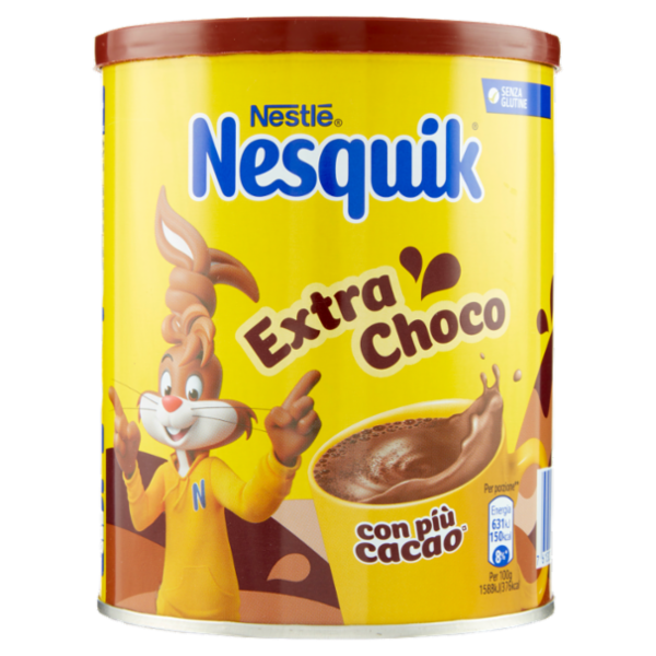 NESQUIK Extra Choco Preparato Solubile per Bevanda con Cacao Magro barattolo 390 g
