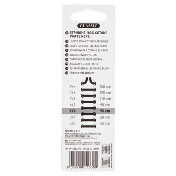 Shoes'Xpert Classic Piatte Nere 75cm 5/6 2 Paia