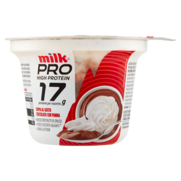 Milk Pro High Protein 17g Coppa al gusto Cioccolato con Panna 170 g