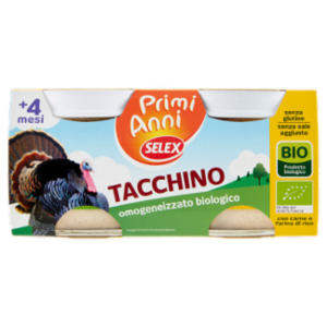 Selex Primi Anni Omogeneizzato Di Carne Tacchino Biologico 2x80 g