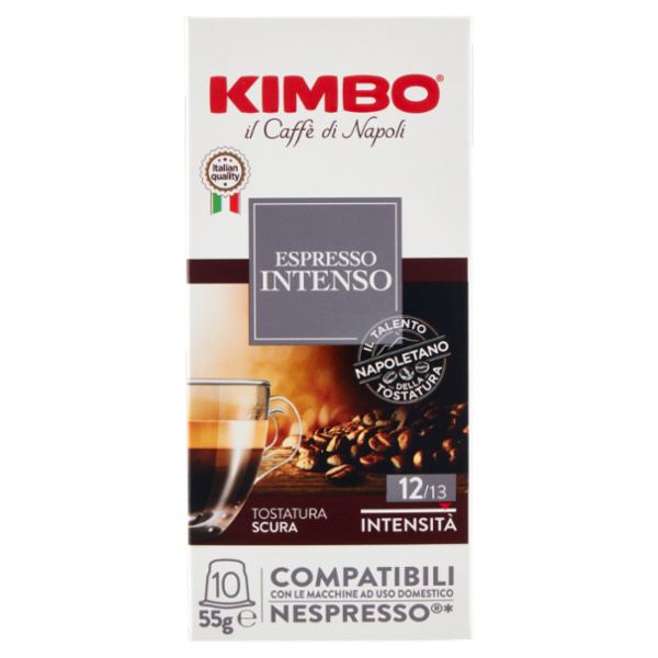 Kimbo Espresso Intenso Capsule Compatibili con le Macchine Nespresso* 10 x 5.5 g