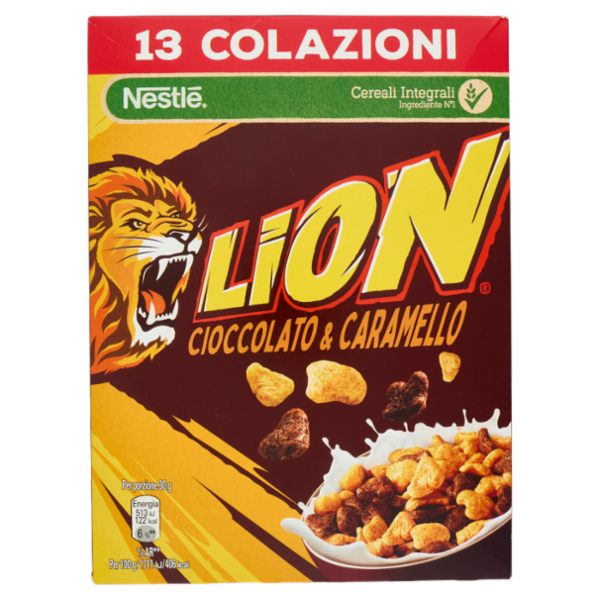 LION Cereali Integrali con Cioccolato e Caramello 400g