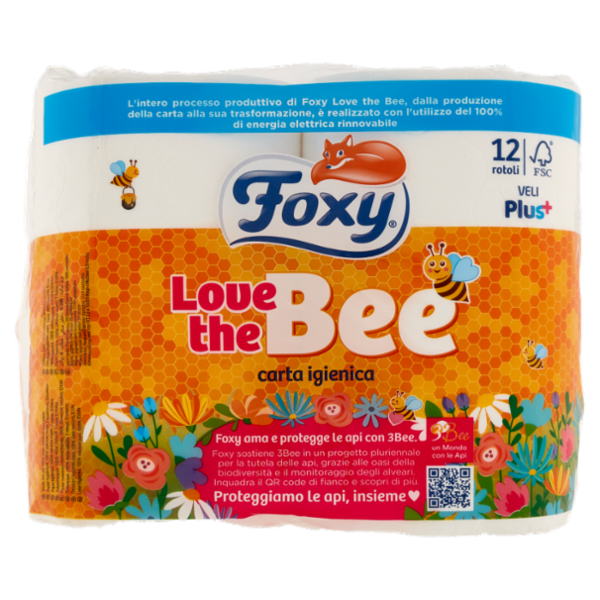Foxy Love the Bee carta igienica 12 pz