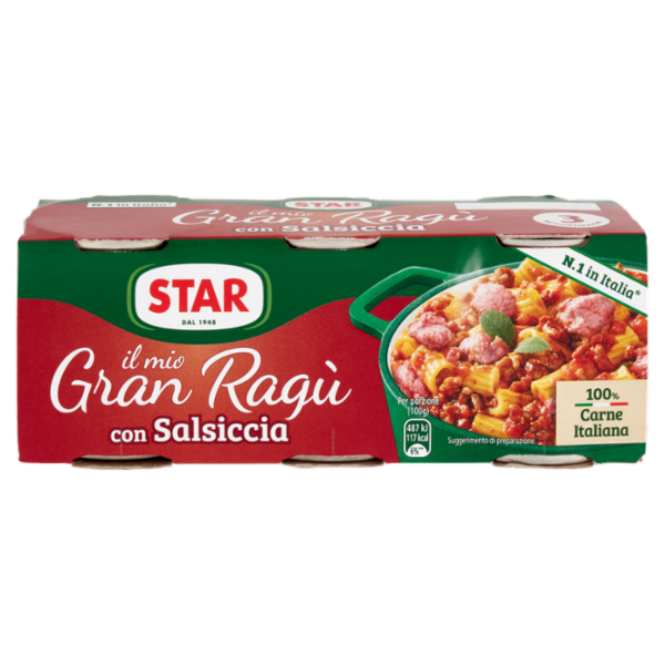 Star il mio Gran Ragù con Salsiccia 3 x 100 g