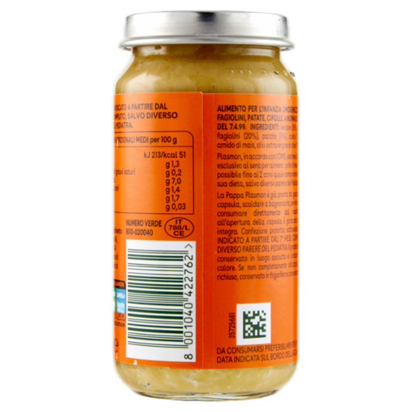 Plasmon la Pappa Crema di Patate con Legumi Verdi 200 g