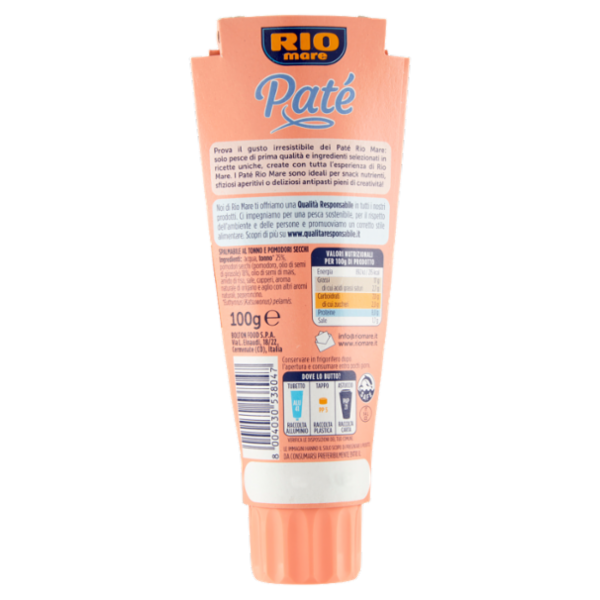 Rio mare Patè Tonno e Pomodori Secchi 100 g
