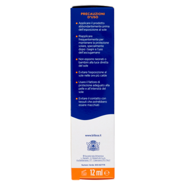 Bilboa Burrocacao Stick Solare 50+ Molto Alta con Vitamina C 12 ml