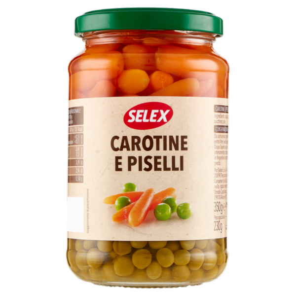 Selex Carotine e Piselli Lessati 360 g