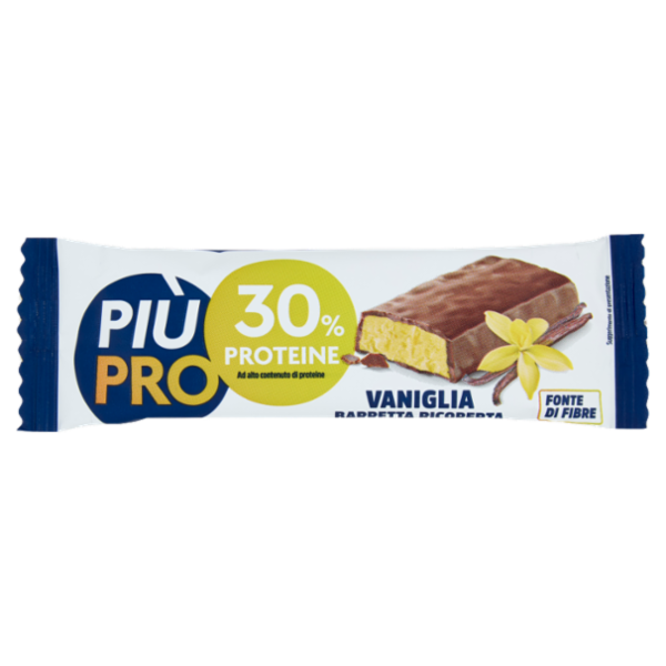 Piùpro Barrette Proteiche Gusto Vaniglia Ricoperte al Cioccolato al Latte 40 g