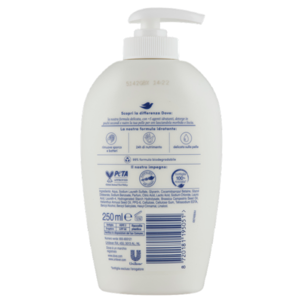 Dove Sapone Detergente Care & Protect nutrimento & protezione 250 ml