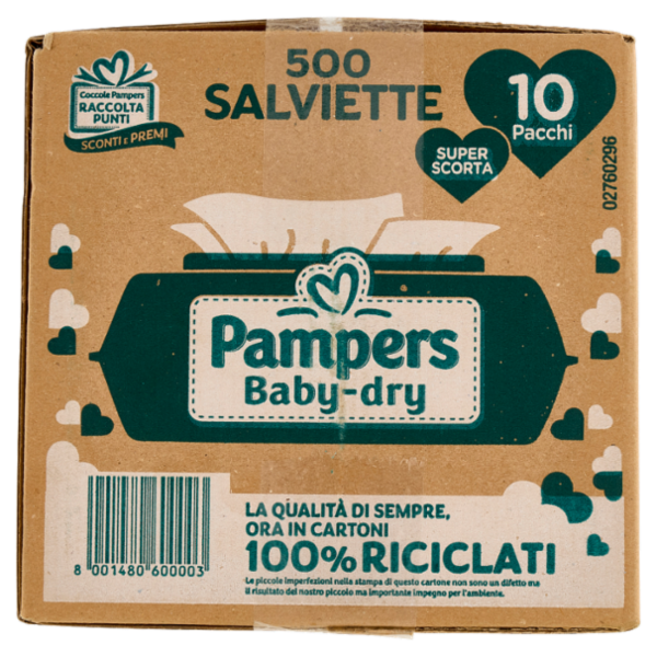 Pampers Baby-dry Salviette 500 pz