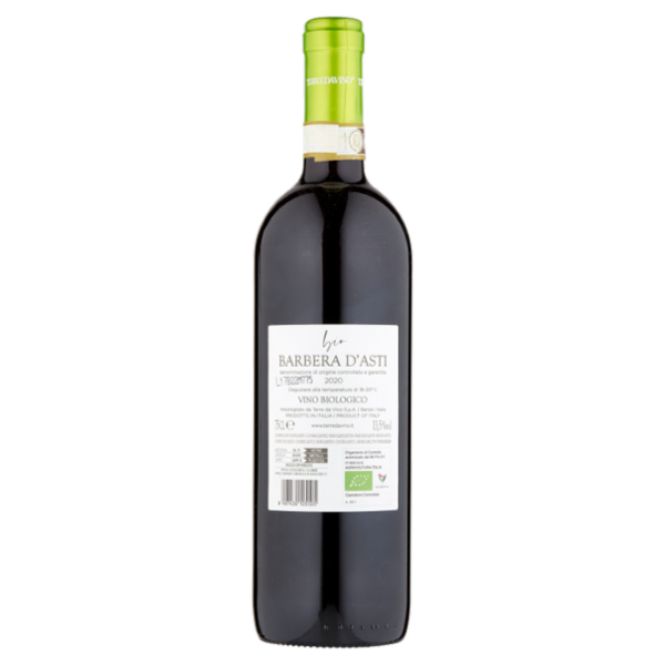 Terredavino bio Barbera d'Asti docg Vino Biologico 75 CL