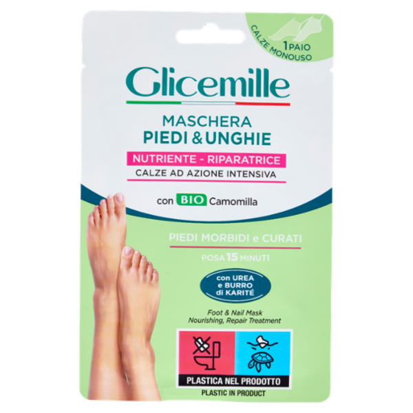 Glicemille Maschera Piedi & Unghie Nutriente - Riparatrice 2 x 8 mL