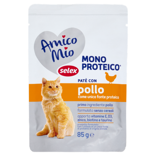 Selex Amico Mio Gatto Paté con Pollo Mono Proteico 85 g