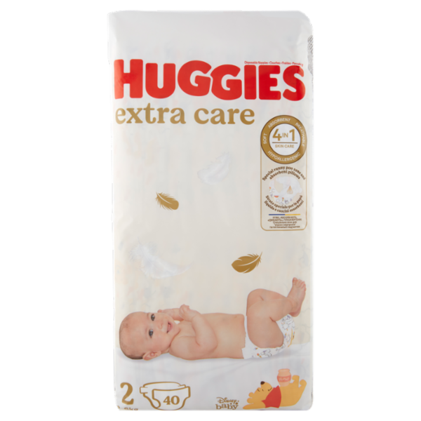 Huggies extra care Pannnolini 2 3-6 Kg 40 pz