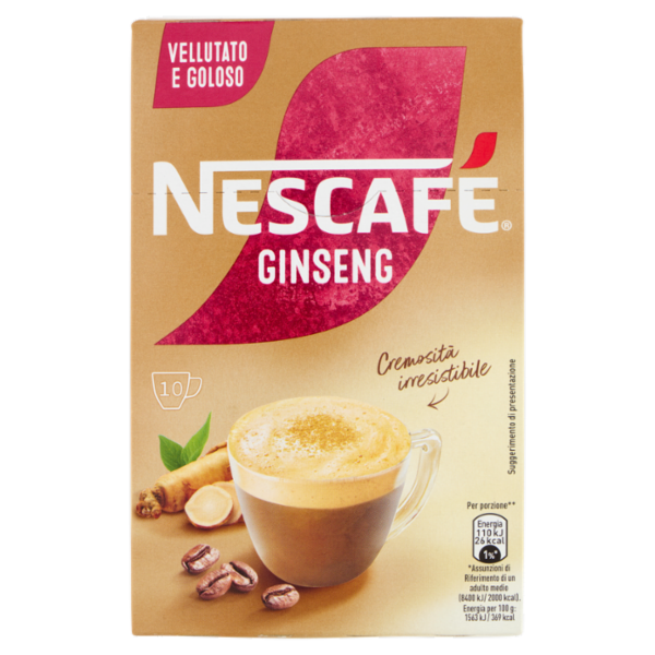 NESCAFÉ Ginseng Caffè Solubile con Ginseng, 10 bustine 70g