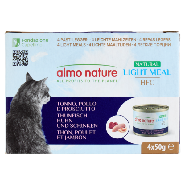 almo nature Natural Light Meal HFC Tonno, Pollo e Prosciutto 4 x 50 g