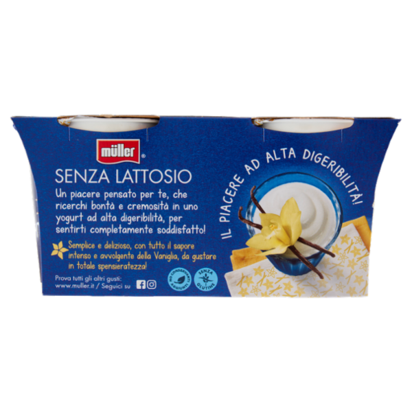 müller Senza Lattosio Yogurt Cremoso Vaniglia 2 x 125 g