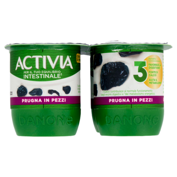 ACTIVIA Yogurt con Probiotico Bifidus, gusto Prugna, 4x125g