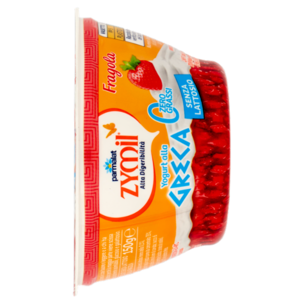 ZYMIL Alta Digeribilità Senza Lattosio Yogurt alla Greca Zero Grassi Fragola 150 g