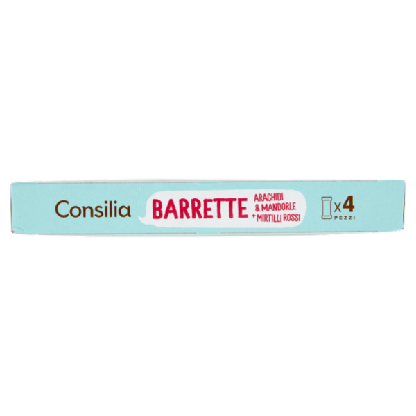 Consilia Barrette di Cereali con Arachidi, Mandorle e Mirtilli Rossi 4x30 g