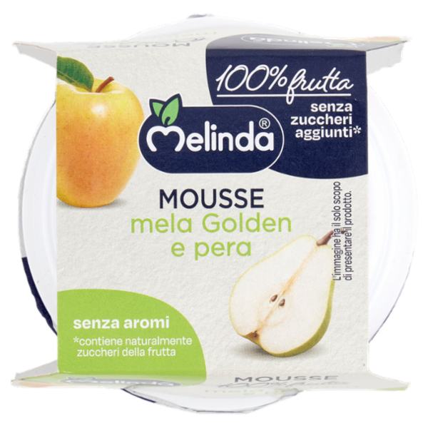 Melinda Mousse mela Golden e pera 2 x 100 g