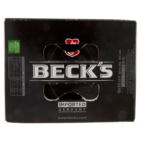 BECK'S Birra pilsner tedesca bottiglia 12x33cl