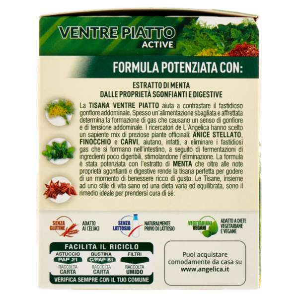 L'Angelica Le Tisane Ventre Piatto Active 18 Filtri 36 g
