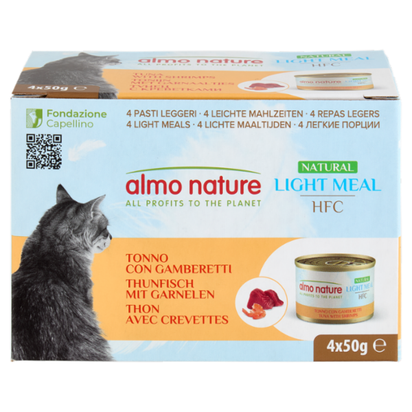 almo nature Natural Light Meal HFC Tonno e Gamberetti 4 x 50 g