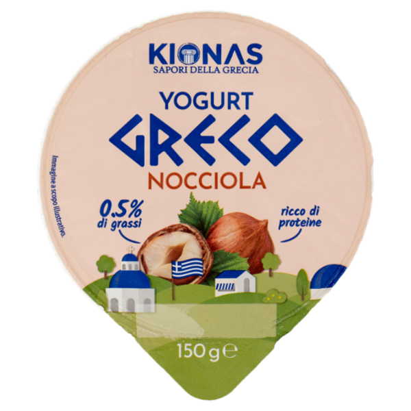 Kionas Yogurt Greco Nocciola 0,5% di grassi 150 g