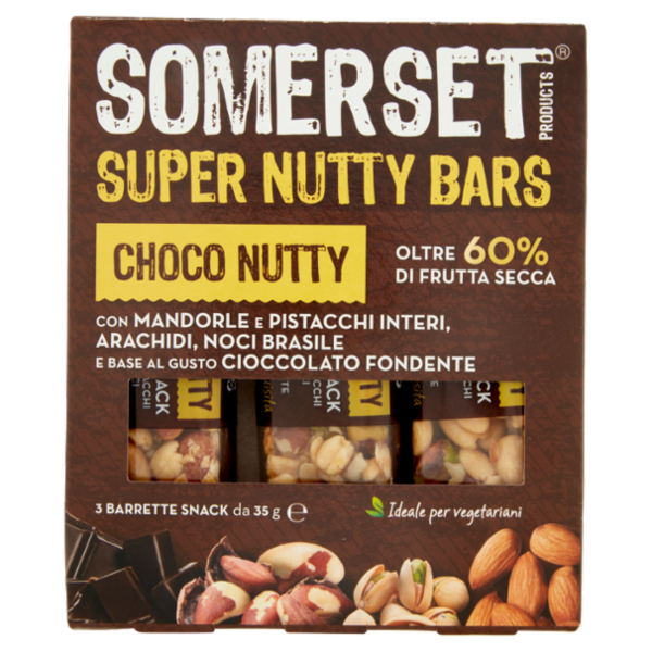 Somerset Super Nutty Bars Choco Nutty Barrette Snack 3 x 35 g