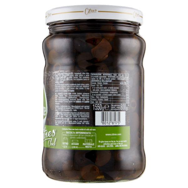 Citres Chef Olive Nere denocciolate 1550 g
