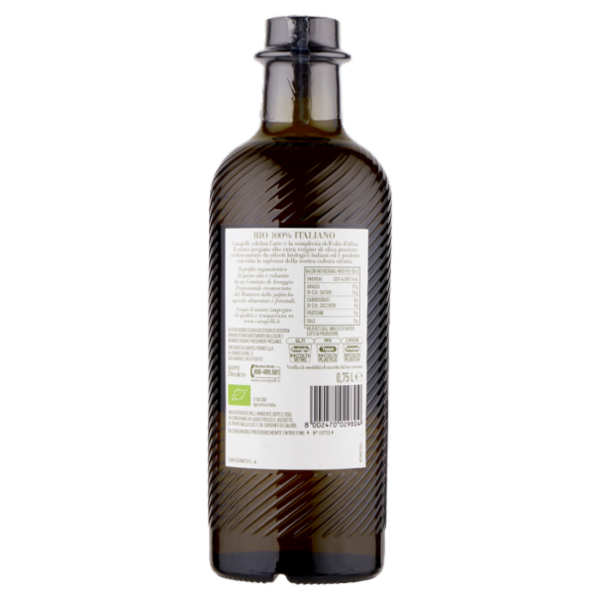 Carapelli Bio Olio Extra Vergine di Oliva 100% Italiano 0,75 L
