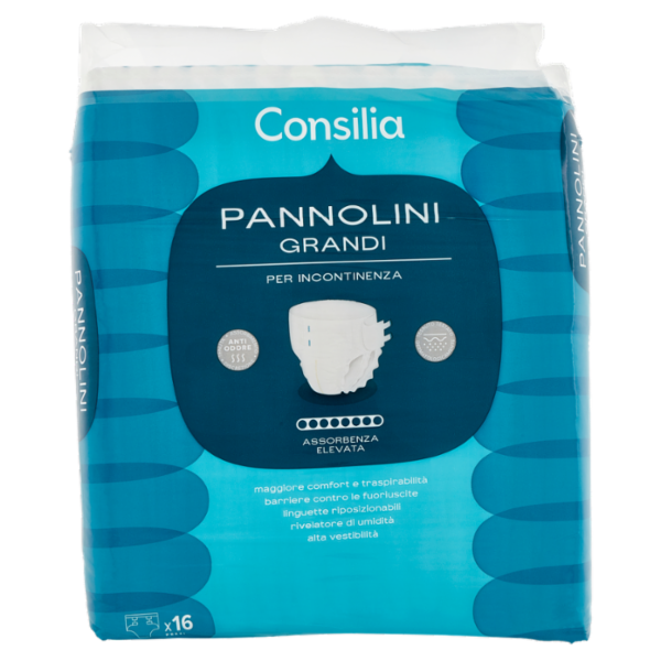 Consilia Pannolini per Incontinenza Misura Large 16 pezzi