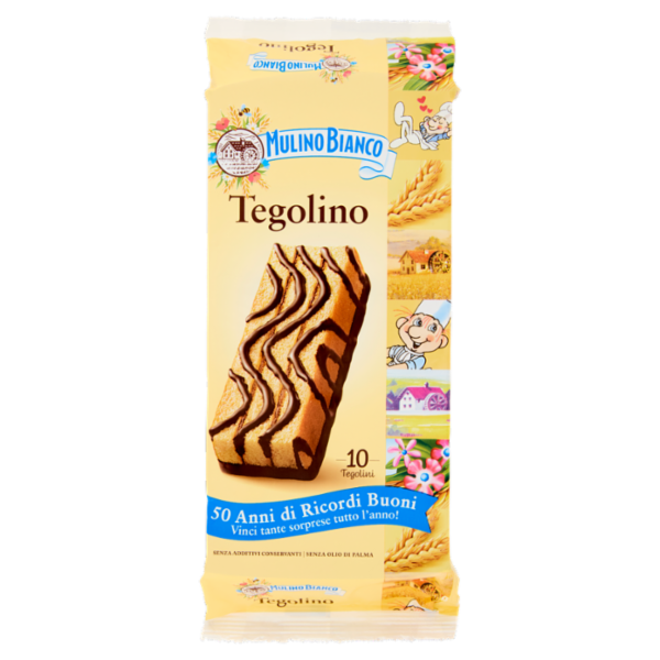 Mulino Bianco Tegolino Merenda senza Additivi Conservanti 10 pezzi 350 g