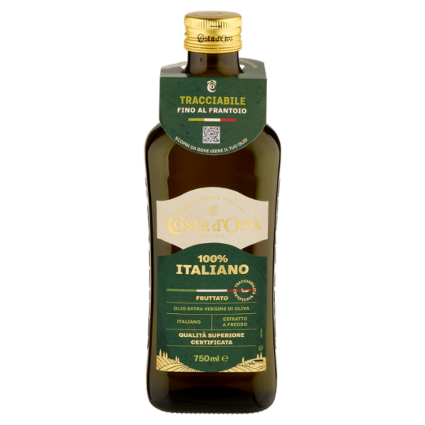 Costa d'Oro 100% Italiano Olio Extra Vergine di Oliva 750 ml