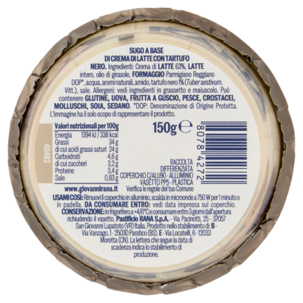 Giovanna Rana Tartufo Nero Sugo Fresco 150 g