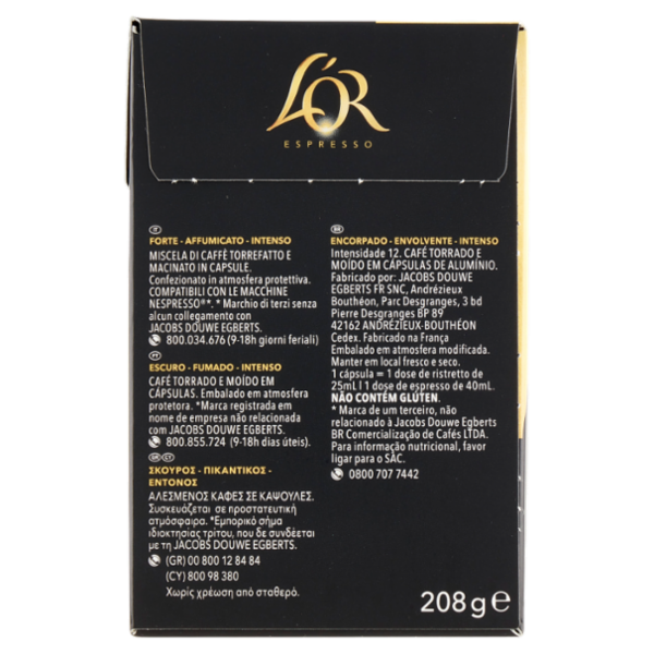 L'Or Espresso Onyx 12- 40 Capsule Caffè Compatibili con Macchine Nespresso*® Original 208g