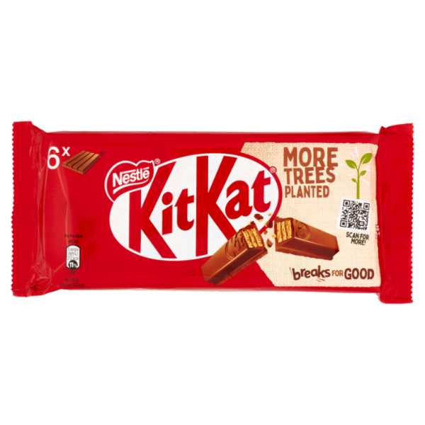 KITKAT Original Wafer ricoperto di Cioccolato al Latte 6 snack da 41,5g