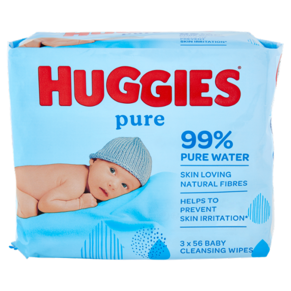Huggies pure Baby Cleansing Wipes 3 x 56 pz
