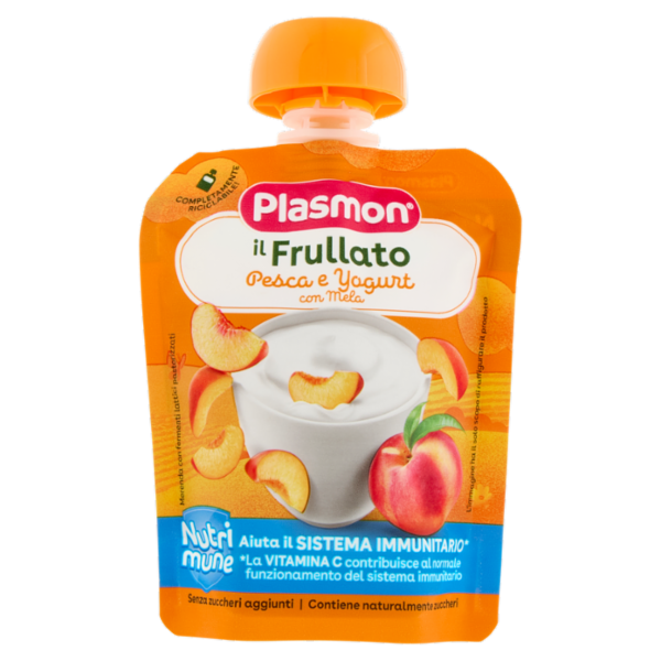 Plasmon il Frullato Nutri mune Pesca e Yogurt con Mela 85 g