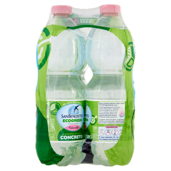 San Benedetto Acqua Naturale Popoli Terme Ecogreen 6 x 0,5L
