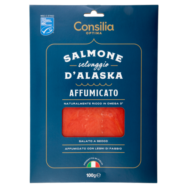 Consilia Optima Salmone Affumicato Selvaggio D'Alaska a Fette 100 g