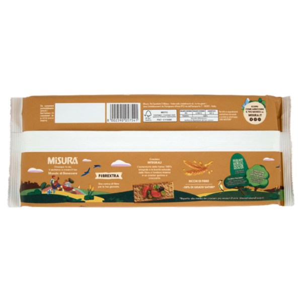 Misura Fibrextra Crackers Integrali 385 g
